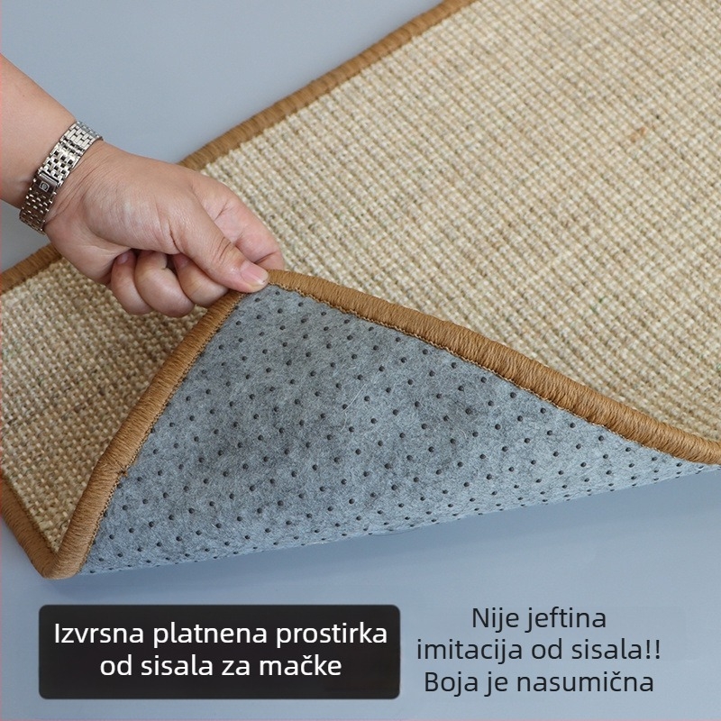 Grebalica za mačke od sisala – otporna na habanje, bez opadanja vlakana, jednostavan dizajn, vertikalno pričvršćivanje na kauč