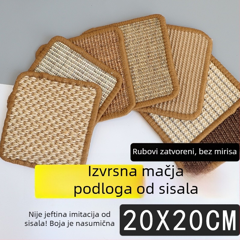 Grebalica za mačke od sisala – otporna na habanje, bez opadanja vlakana, jednostavan dizajn, vertikalno pričvršćivanje na kauč