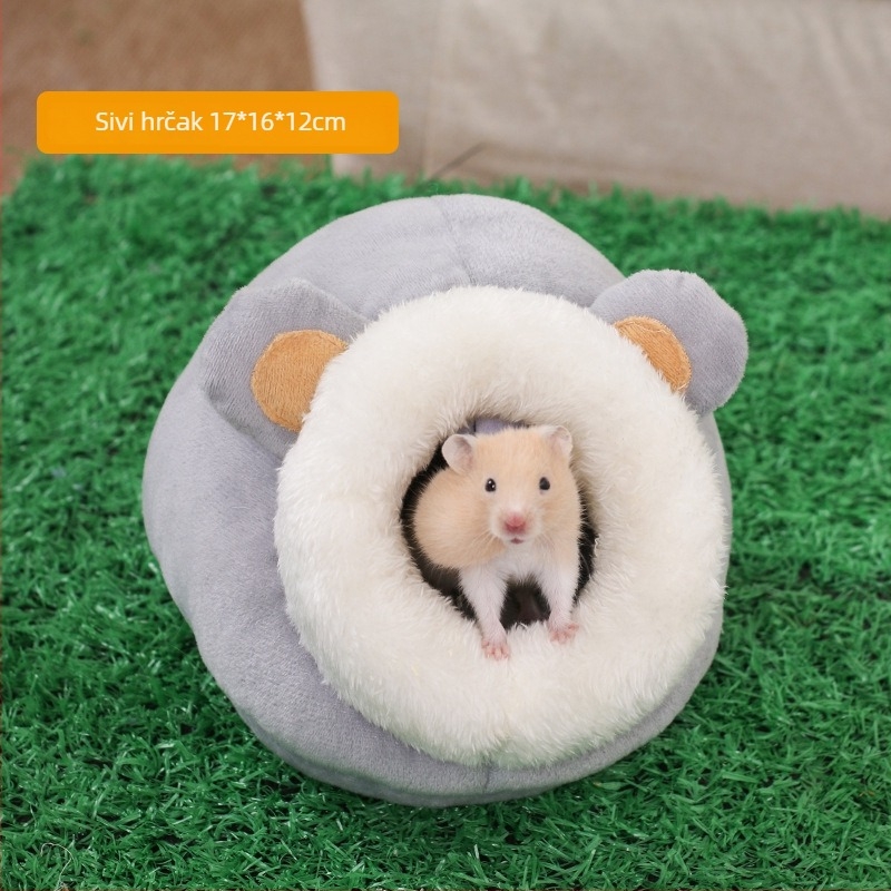 Hamsterovo toplo pamučno gnijezdo za zimu, unutarnja upotreba, crtani stil, oblik izvanzemljaka, održava toplinu