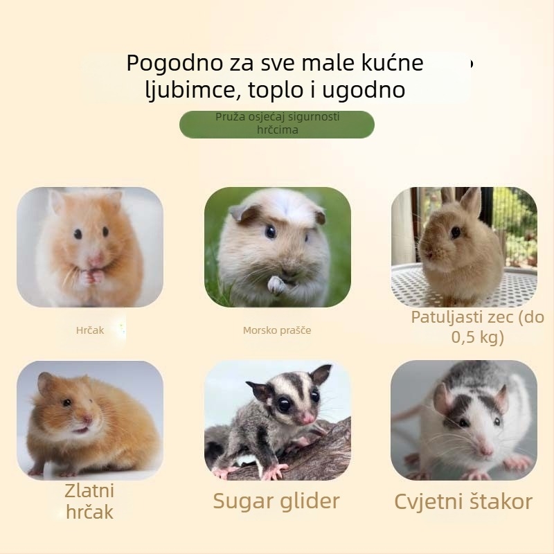 Sklonište za hrčka – osmerokutnog oblika, pogodno za sve sezone, perivo, ventilirano, odvojivo
