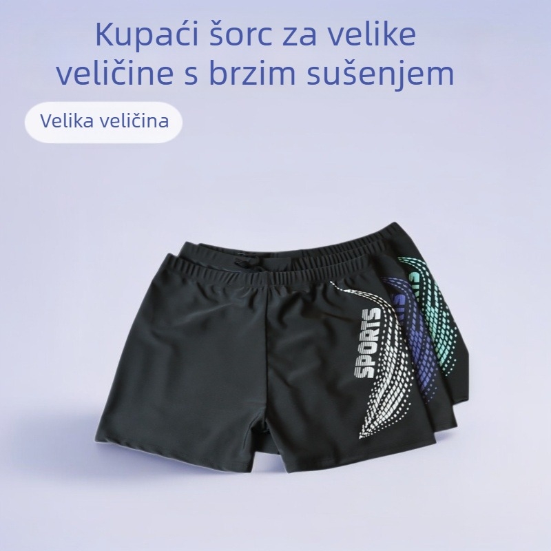 Muške plivačke šorce od poliestera s printom, brzo sušeće, boxer kroj, podstava poliester, za plivanje i plažu
