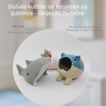 Japansko keramičko gnijezdo za hamstera s apsorpcijom vode i hlađenjem, ledena kućica, protiv griženja