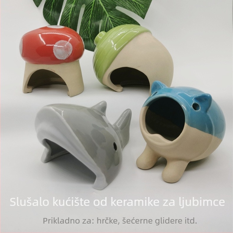 Japansko keramičko gnijezdo za hamstera s apsorpcijom vode i hlađenjem, ledena kućica, protiv griženja