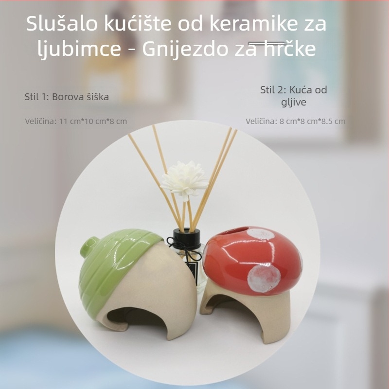 Japansko keramičko gnijezdo za hamstera s apsorpcijom vode i hlađenjem, ledena kućica, protiv griženja