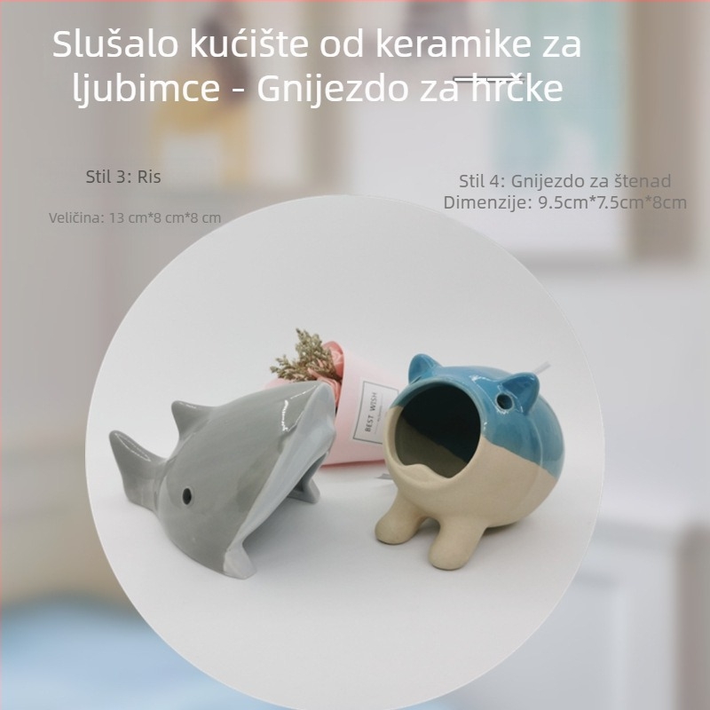 Japansko keramičko gnijezdo za hamstera s apsorpcijom vode i hlađenjem, ledena kućica, protiv griženja