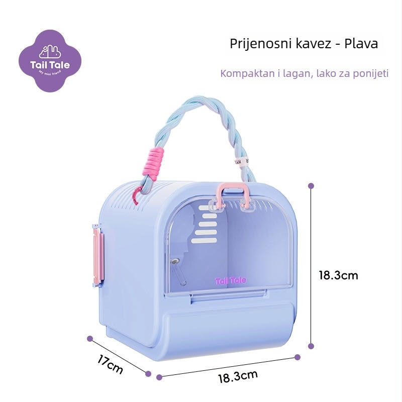 Kavez za hrčka s pričvršćivanjem na uho, Tailtale, prijenosni, četiri godišnja doba, plastični