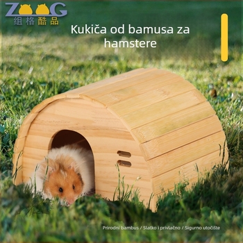 Drvena kućica za hamster, sklonište, bez dna, otporna na grizenje, čvrsta