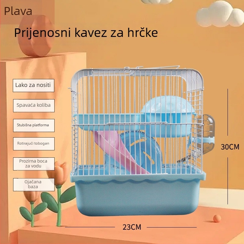 Kavez za hamstera | Plastični | Kvadratni oblik | Prijenosni | Brend Pet royal house
