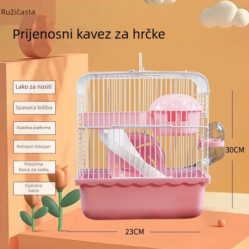 Kavez za hamstera | Plastični | Kvadratni oblik | Prijenosni | Brend Pet royal house