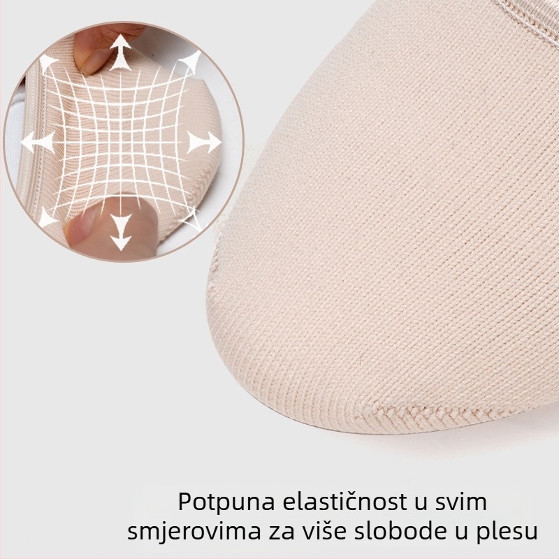 Sansha plesne tenisice za vježbanje, elastična mreža, mekana potplata, unisex za odrasle, kožna potplata, prozračan