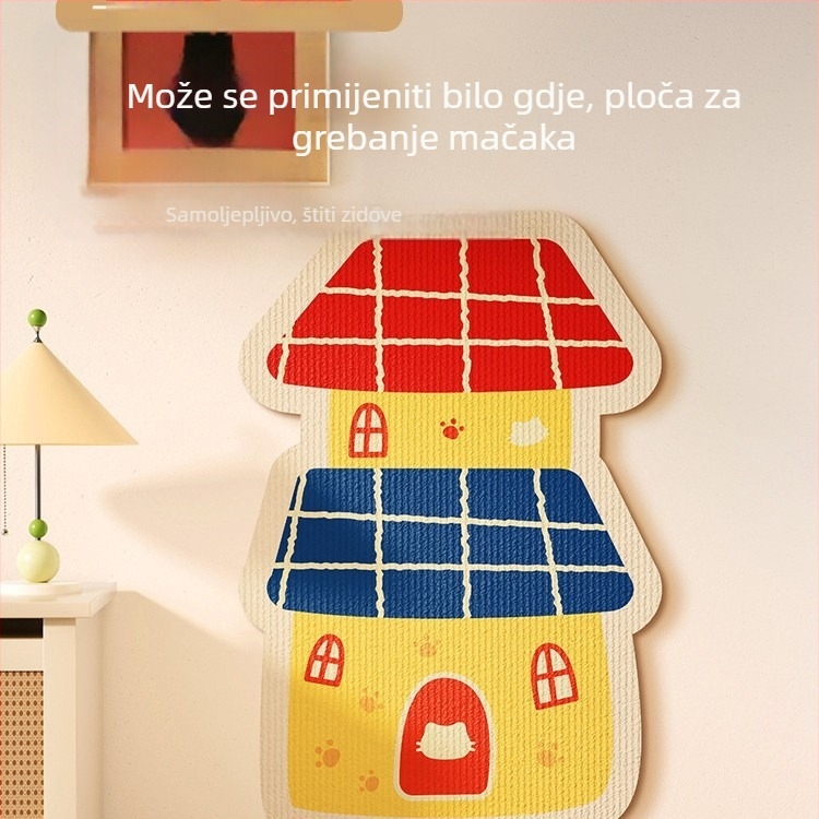 Filc ploča za češanje mačaka, samoljepljivi vertikalni zidni naljepak, zaštita kauča od ogrebotina, igračka za grebanje