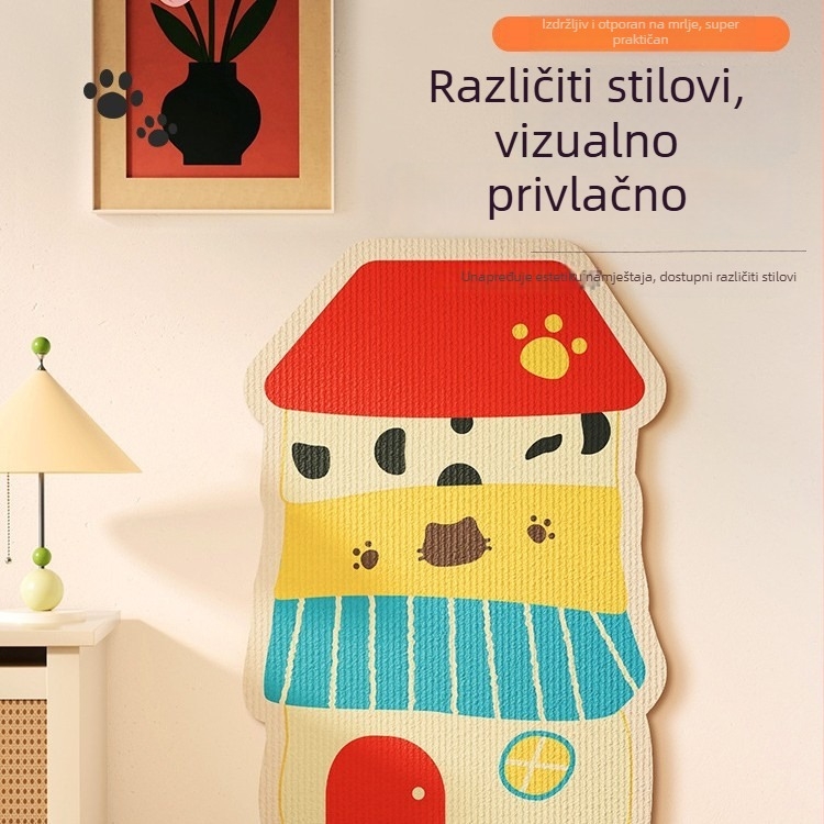 Filc ploča za češanje mačaka, samoljepljivi vertikalni zidni naljepak, zaštita kauča od ogrebotina, igračka za grebanje