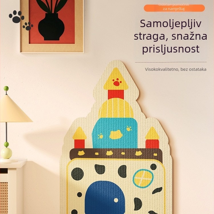 Filc ploča za češanje mačaka, samoljepljivi vertikalni zidni naljepak, zaštita kauča od ogrebotina, igračka za grebanje