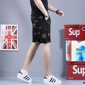 Muške capri šorceve, Slim-Fit, pamuk-smjesavina, mikro-elastični, ravni kroj, britanski stil