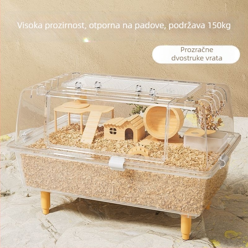 Kavez za hrčka — plastični, za hrčke, siguran za grickanje