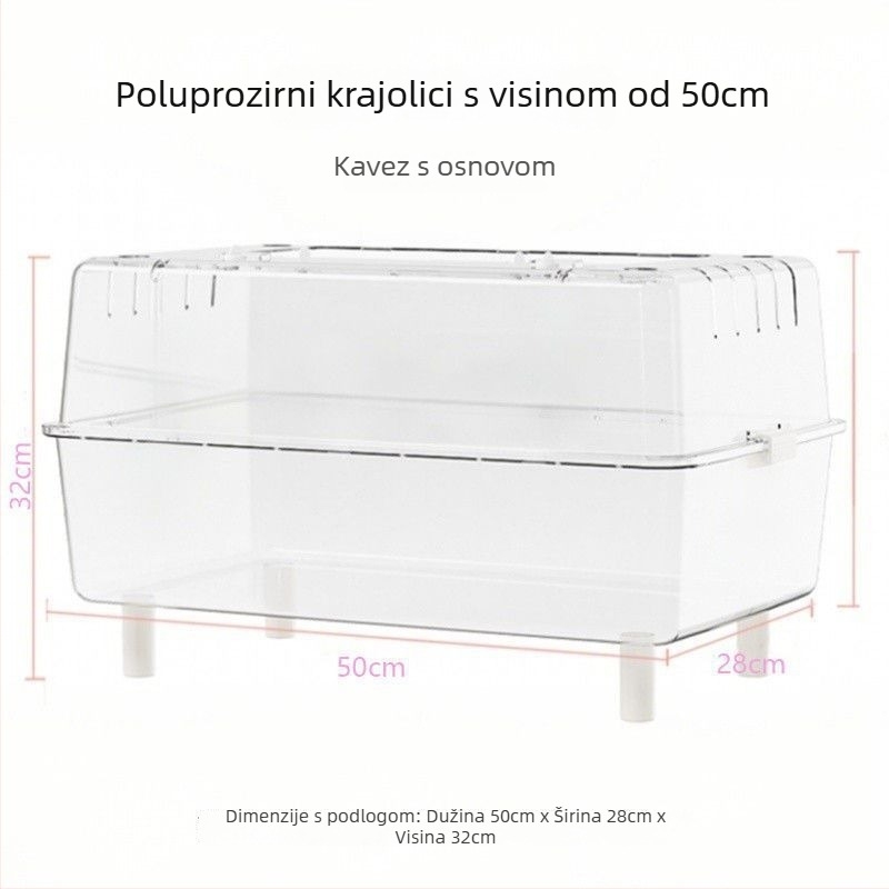 Plastični kavez za hrčke, siguran za žvakanje