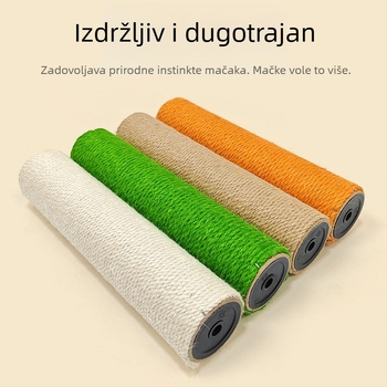 Stup mačjeg penjanja – cijev od Kraft papira + konopasto užad, jednostavan stil, brend Meow Meaning