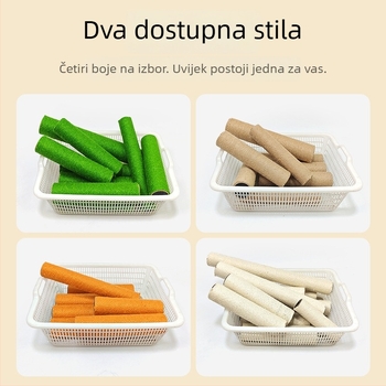 Stup mačjeg penjanja – cijev od Kraft papira + konopasto užad, jednostavan stil, brend Meow Meaning