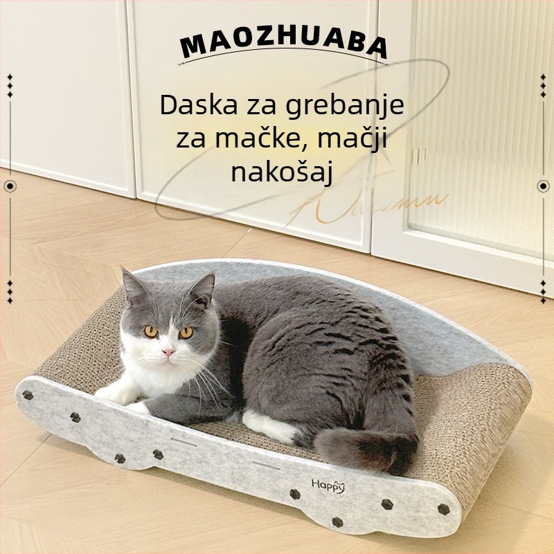 Mačja sofa s integriranom grebalicom i gnijezdom, materijal: filc i valoviti papir; marka Zhid; pakiranje 10 kom; stil jednostavan