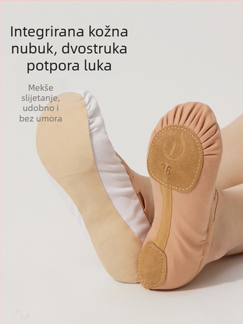 Plesne cipele - unisex za balet i moderni ples, prozračne, lagane, otporne, potplata od teleće kože