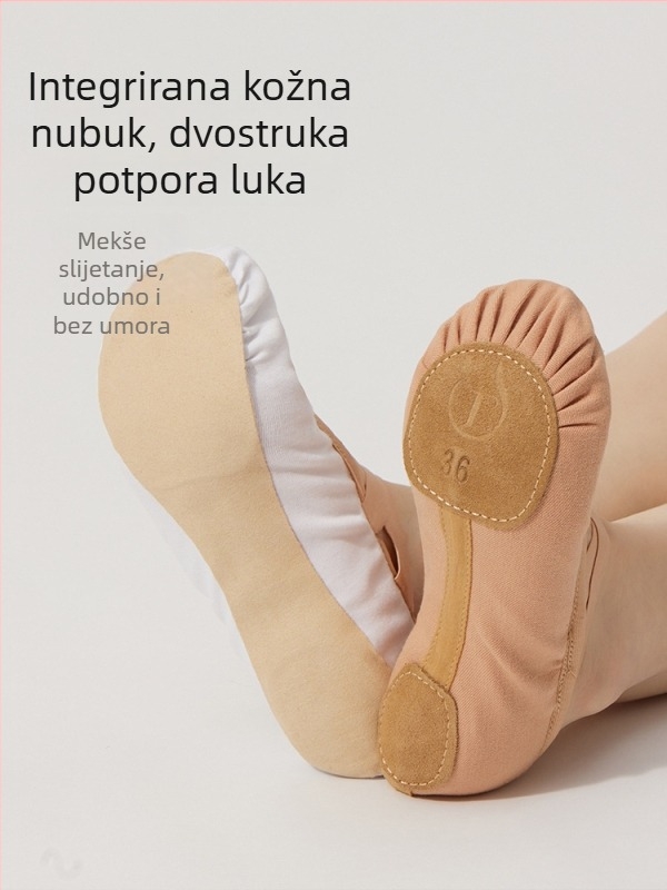 Plesne cipele - unisex za balet i moderni ples, prozračne, lagane, otporne, potplata od teleće kože