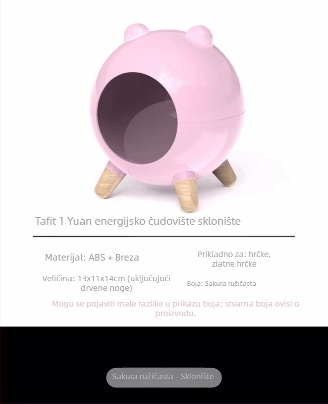 Hamster gnijezdo-skrivalište, plastično sklonište za hrčke; nije uvoz; marka: It is suitable