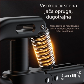 R-tipa metalni podesivi trener za stisak, PP materijal, za snagu prstiju, stiska i zgloba, fitness oprema