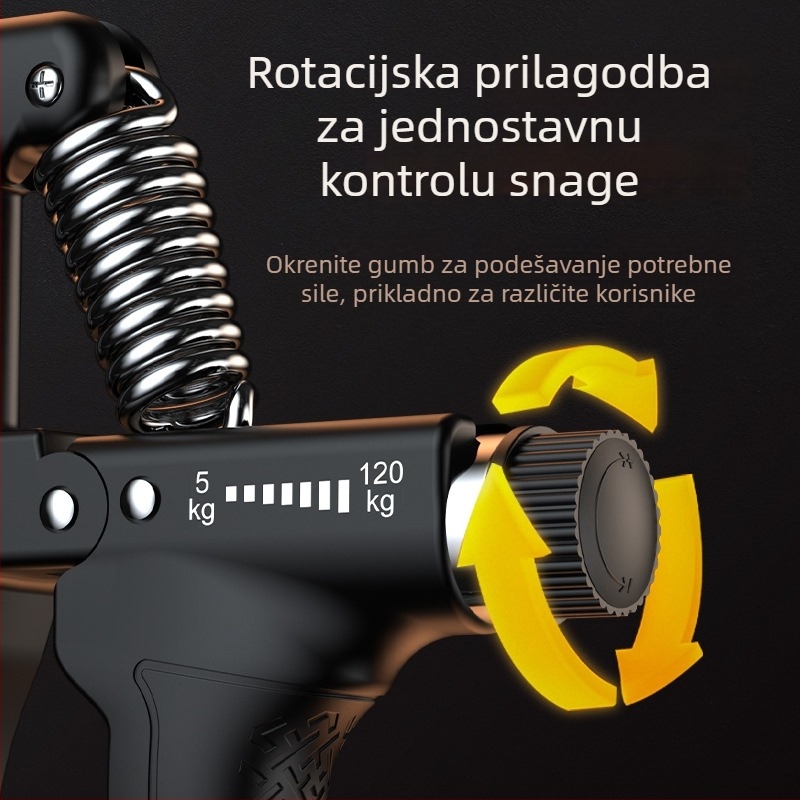 R-tipa metalni podesivi trener za stisak, PP materijal, za snagu prstiju, stiska i zgloba, fitness oprema