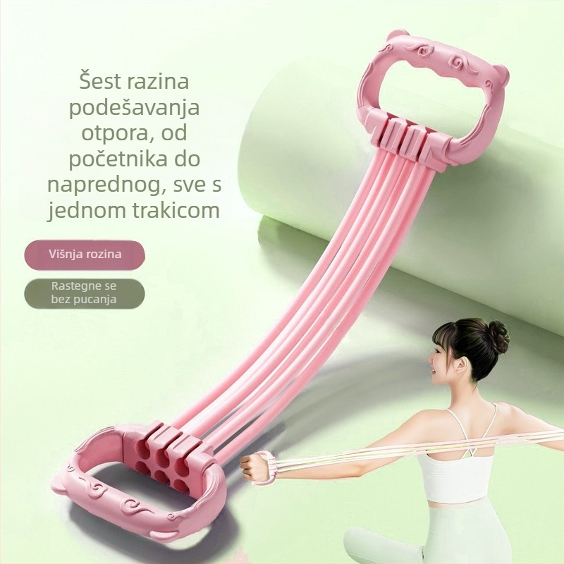 Napinjač za trening leđa s 6 razina podešavanja, PP materijal, gumeni pojas — za tinejdžere, oblikuje ramena i leđa