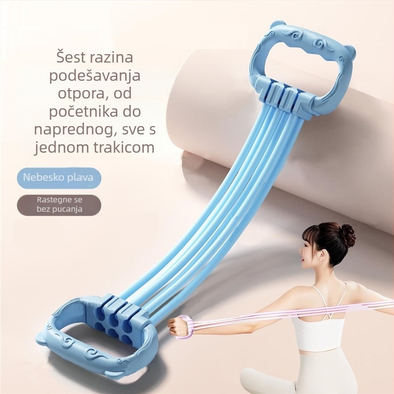Napinjač za trening leđa s 6 razina podešavanja, PP materijal, gumeni pojas — za tinejdžere, oblikuje ramena i leđa