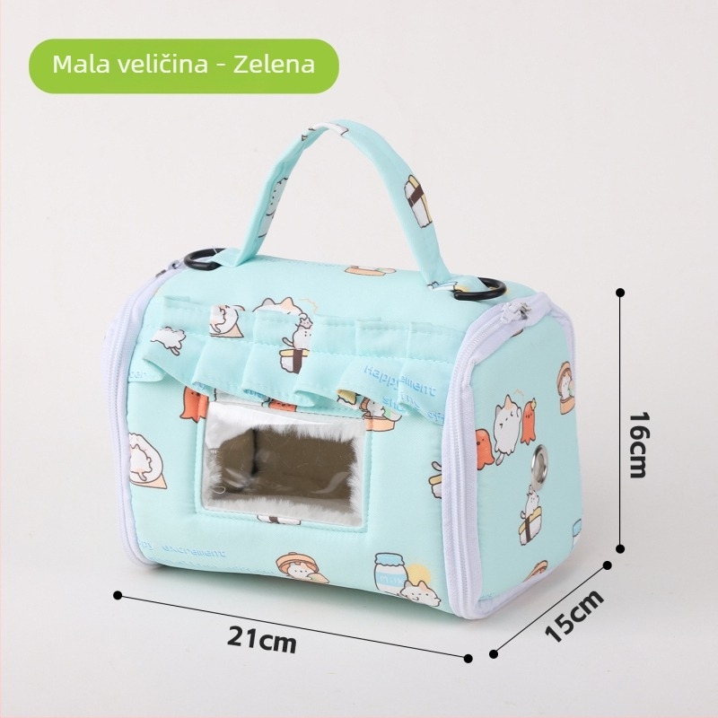 Chengxi Prijenosna Vanjska Torba za Kućne Ljubimce za Male Ptiče i Hamsteri | Poliester i Pamuk-Lin, Prozračna