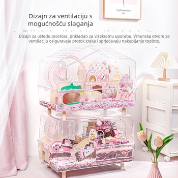 Kano kavez za hamstere, plastični, pravokutnog oblika, s ventilacijom i jednostavnim za čišćenje, za unutarnju upotrebu