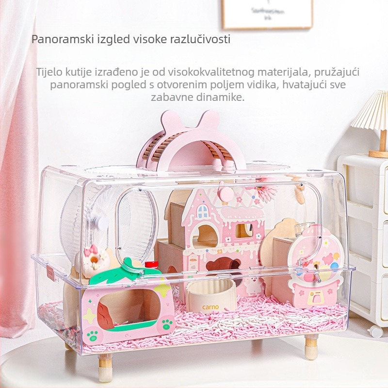 Kano kavez za hamstere, plastični, pravokutnog oblika, s ventilacijom i jednostavnim za čišćenje, za unutarnju upotrebu