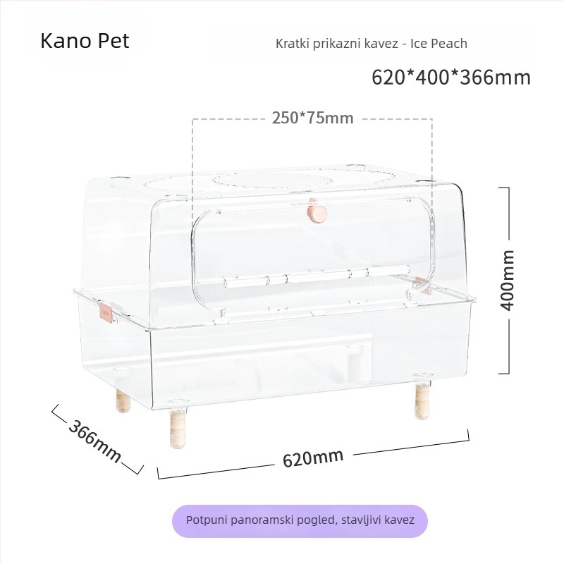 Kano kavez za hamstere, plastični, pravokutnog oblika, s ventilacijom i jednostavnim za čišćenje, za unutarnju upotrebu