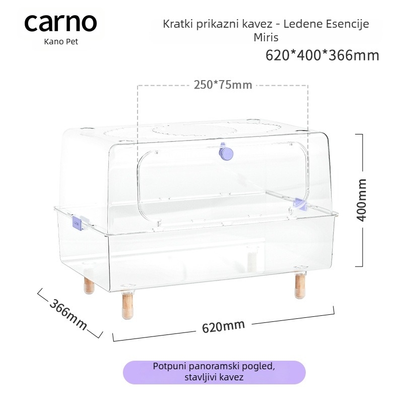 Kano kavez za hamstere, plastični, pravokutnog oblika, s ventilacijom i jednostavnim za čišćenje, za unutarnju upotrebu
