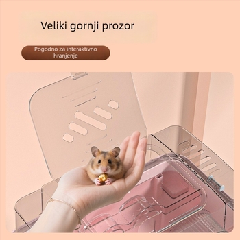 Weibi kavez za hamstera - ABS materijal, pravokutni oblik, ventiliran i prozračan, japanski stil, pogodan za hamstera