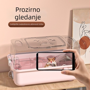 Weibi kavez za hamstera - ABS materijal, pravokutni oblik, ventiliran i prozračan, japanski stil, pogodan za hamstera