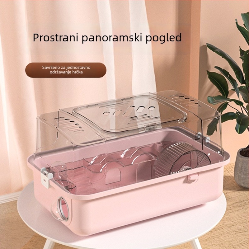 Weibi kavez za hamstera - ABS materijal, pravokutni oblik, ventiliran i prozračan, japanski stil, pogodan za hamstera