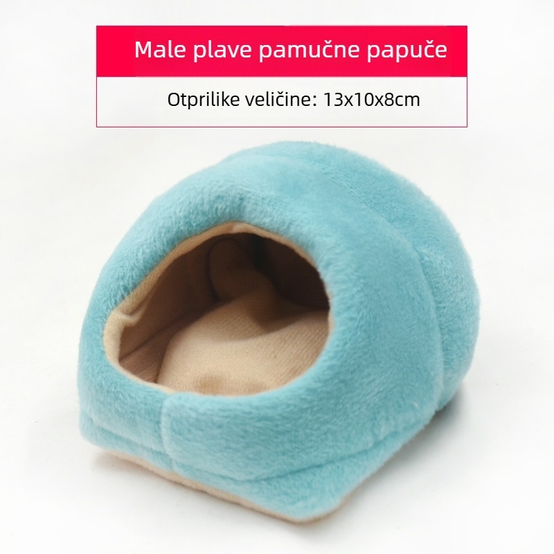 Toplo pamučno gnijezdo za hamstera — pamuk tkanina; namijenjeno za hamstere; nije uvezeno