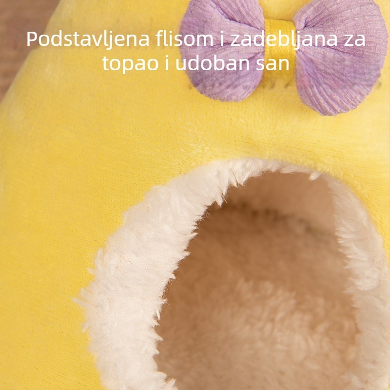 Hamstersko gnijezdo u obliku šešira, s mekanim pamukom unutrašnjim dijelom, za unutarnju upotrebu — održava toplinu zimi