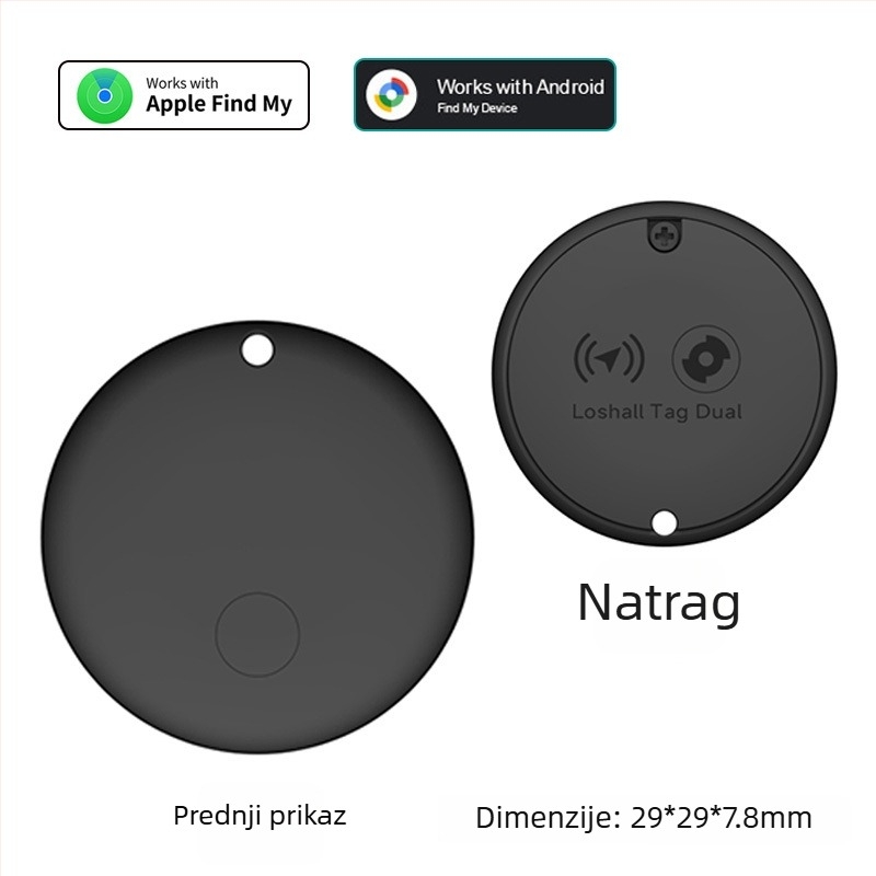 Lokalizator predmeta F03c | Baterija 210 mAh • Bežični doseg 50 m • Dimenzije 29×29×9 mm • Težina 7,2 g