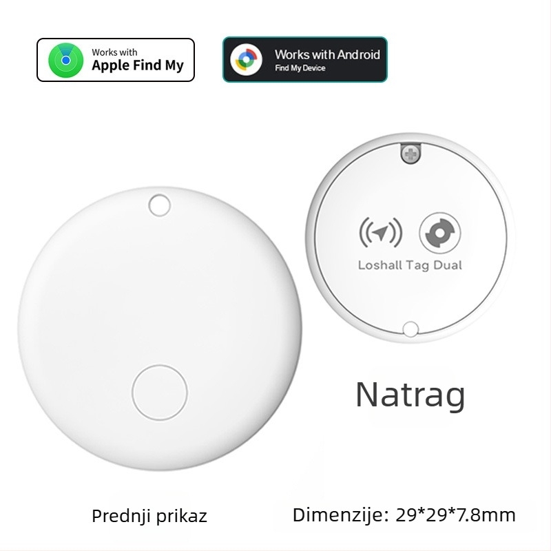 Lokalizator predmeta F03c | Baterija 210 mAh • Bežični doseg 50 m • Dimenzije 29×29×9 mm • Težina 7,2 g