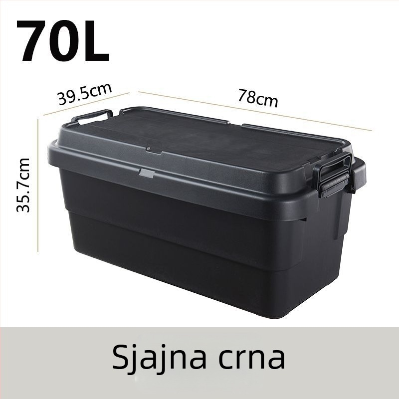 Automobilska kutija za kampiranje, ojačana, velika kapaciteta, kvadratna plastična kutija, prijenosna i višenamjenska, 100% novi materijal