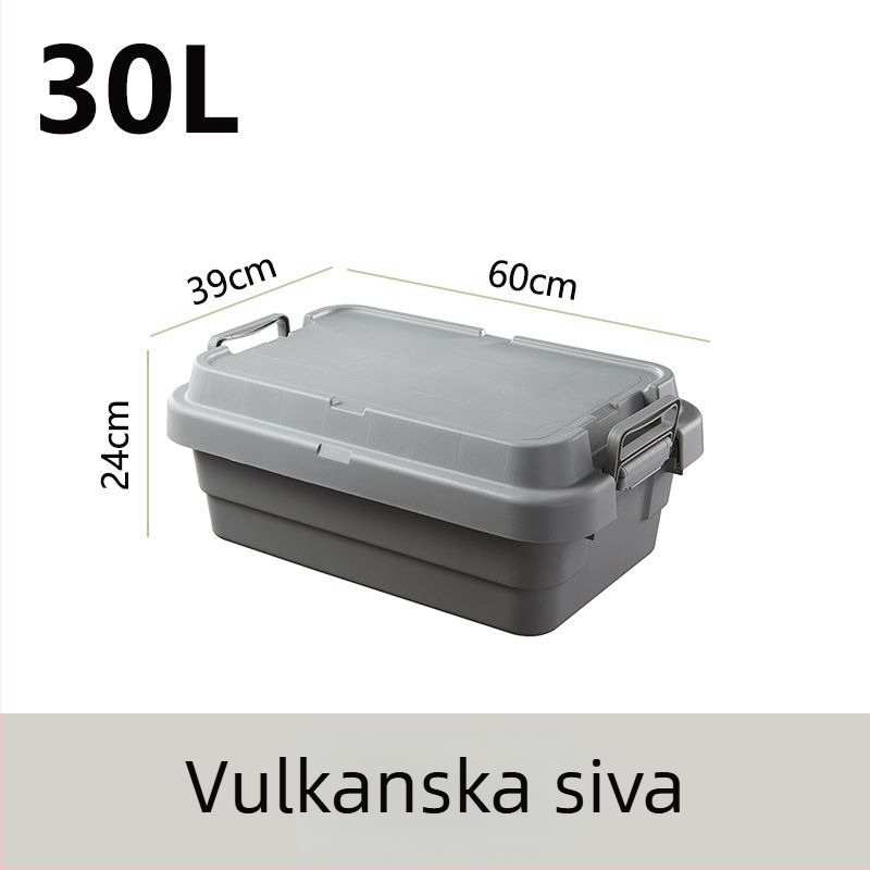 Automobilska kutija za kampiranje, ojačana, velika kapaciteta, kvadratna plastična kutija, prijenosna i višenamjenska, 100% novi materijal