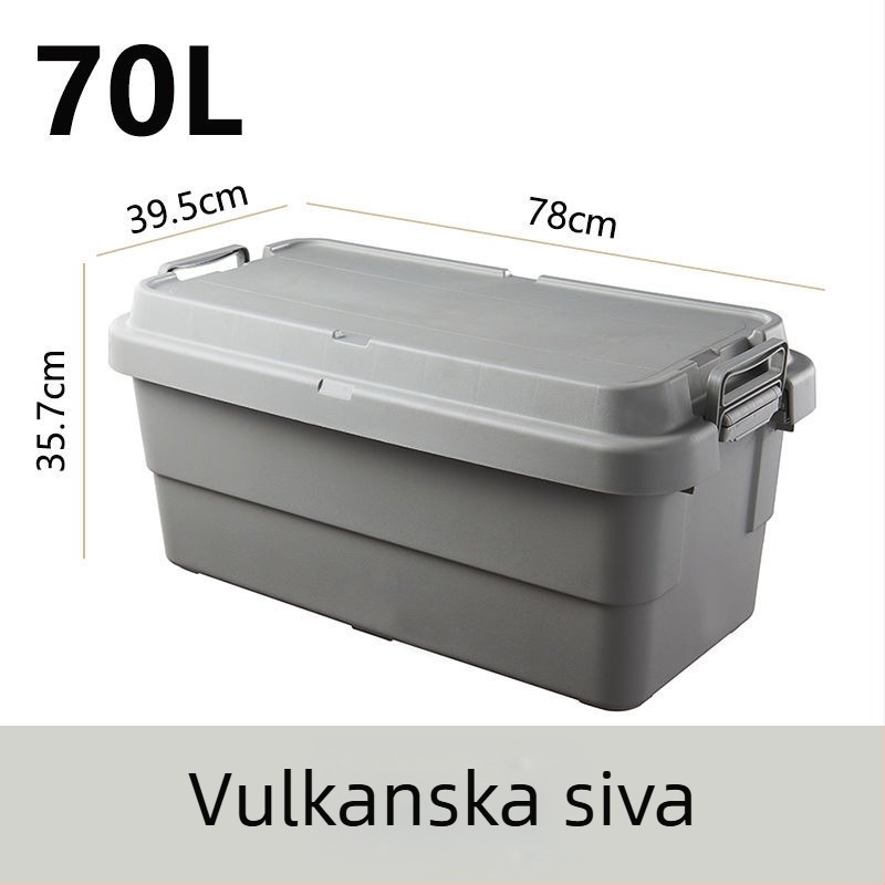 Automobilska kutija za kampiranje, ojačana, velika kapaciteta, kvadratna plastična kutija, prijenosna i višenamjenska, 100% novi materijal