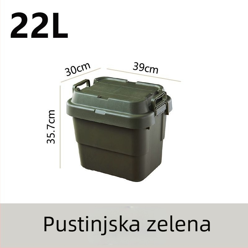 Automobilska kutija za kampiranje, ojačana, velika kapaciteta, kvadratna plastična kutija, prijenosna i višenamjenska, 100% novi materijal