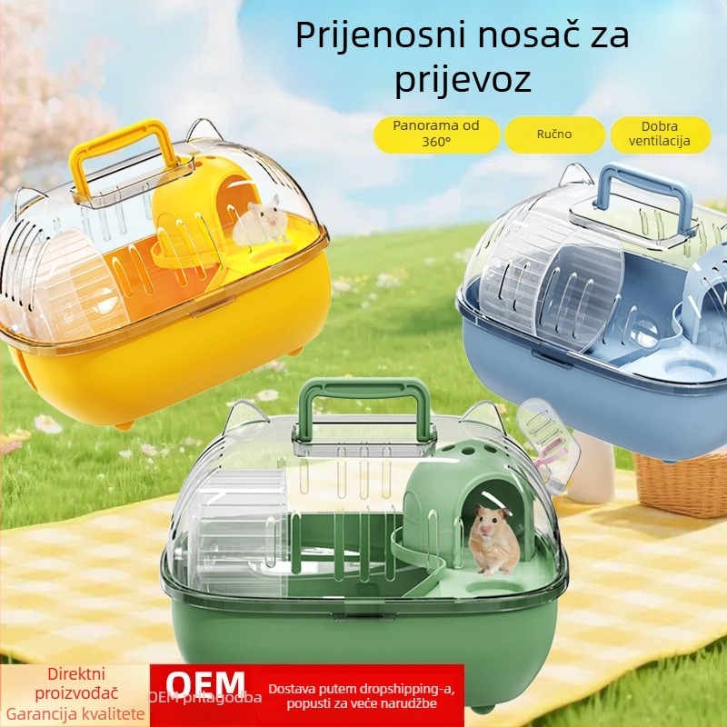 Kavez za hamstere, plastični, okruglog oblika, unutarnja upotreba, vodootporan