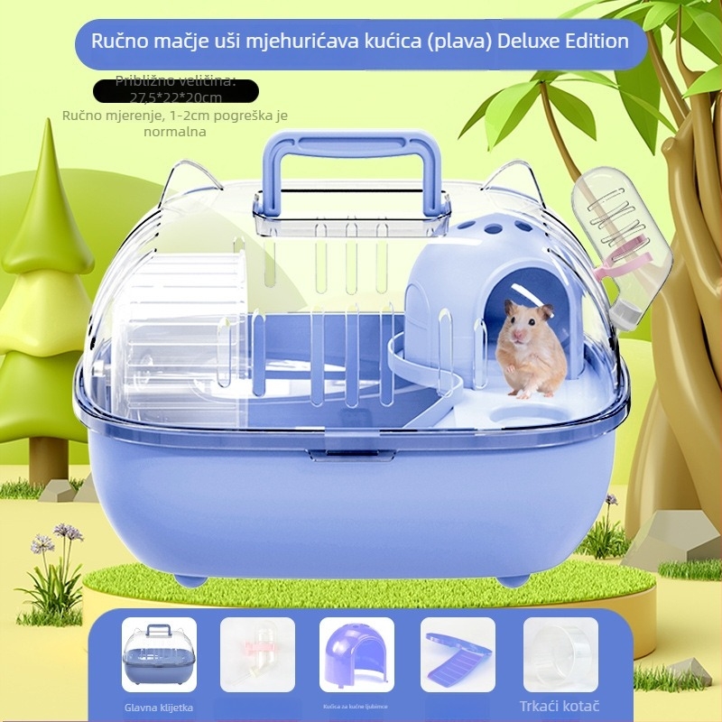 Kavez za hamstere, plastični, okruglog oblika, unutarnja upotreba, vodootporan