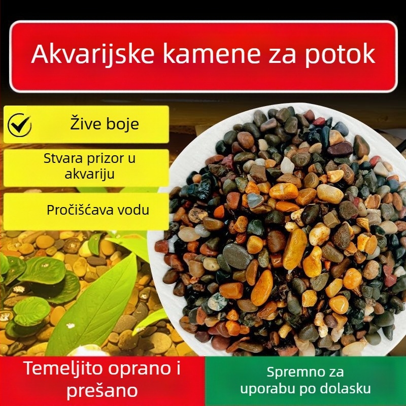 Podloga za akvarij – krajobrazno kamenje, mješavina kamenja za dno i dekoraciju pijeska