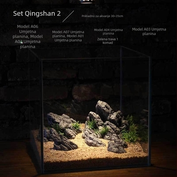 Akvariumska dekoracija od smole – rockery za akvarij, set za uređenje, brend Scenery